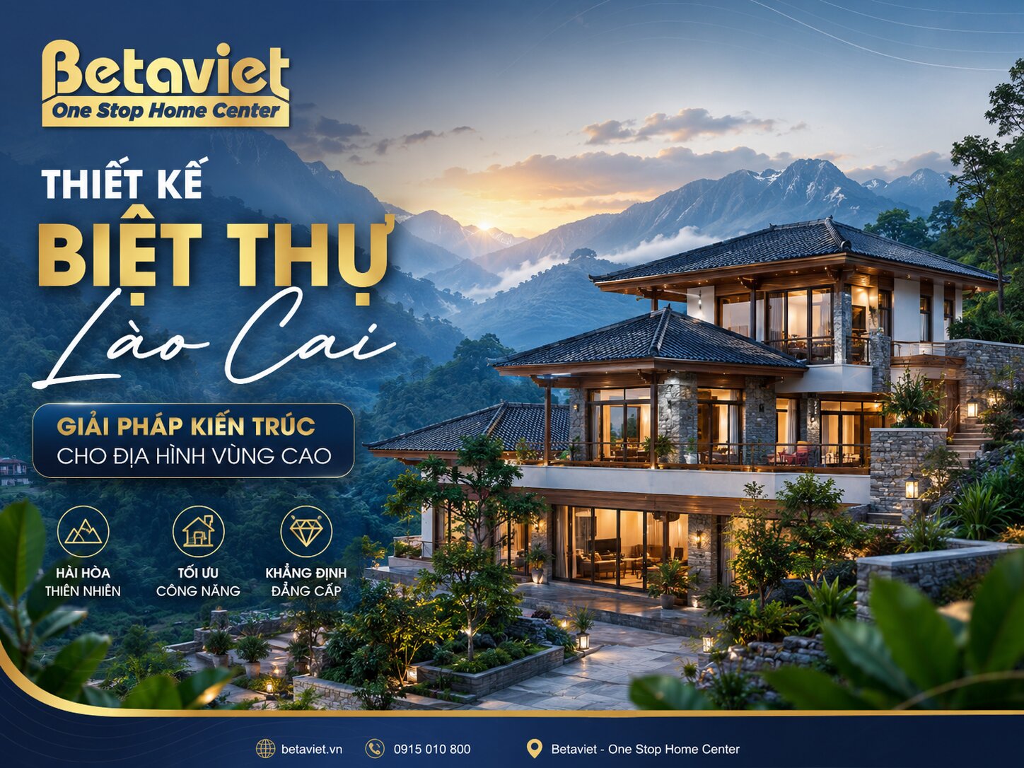 Thiết Kế Biệt Thự Lào Cai: Giải Pháp Kiến Trúc Cho Địa Hình Vùng Cao