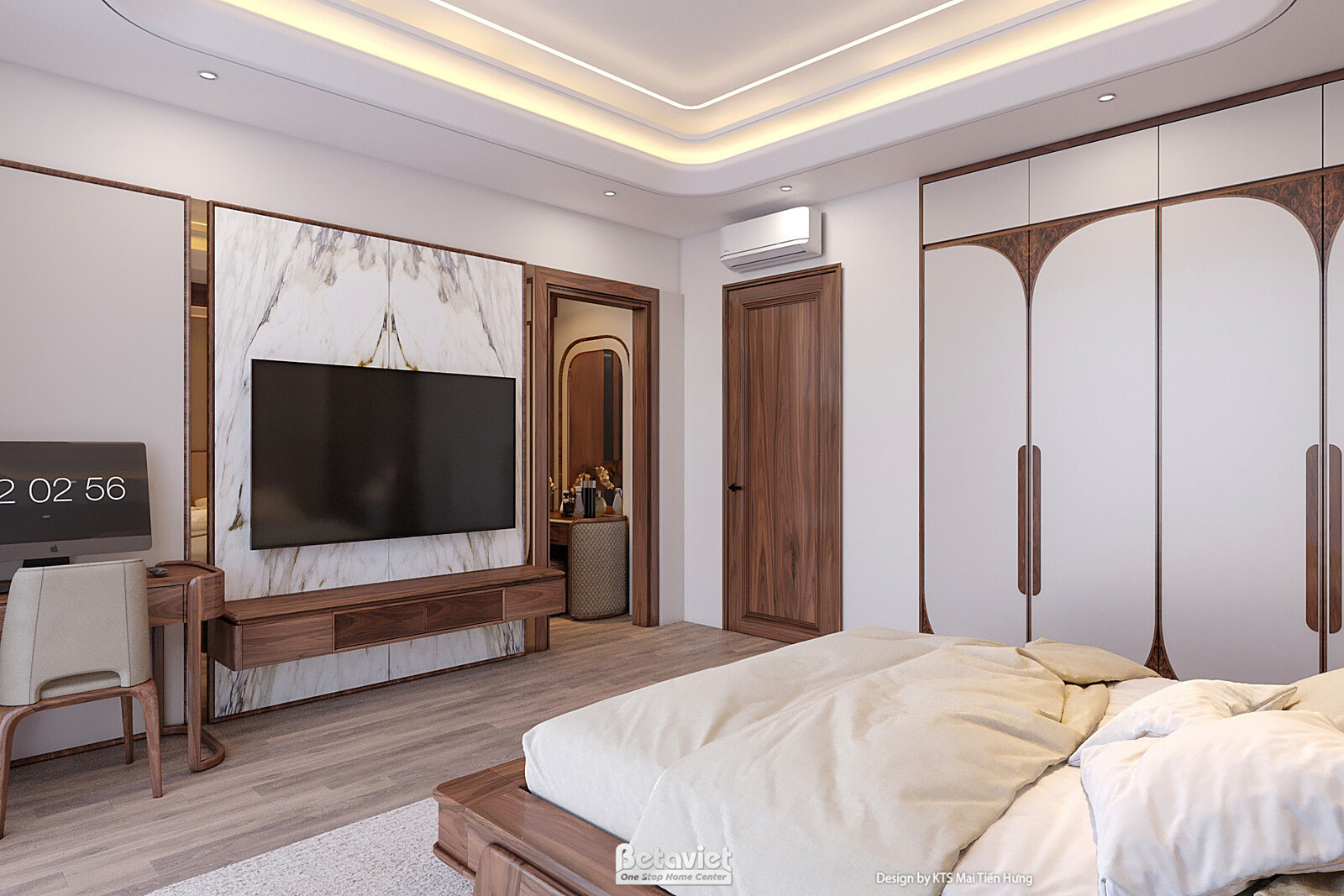 Nội thất phòng ngủ biệt thự hiện đại NT2600172 – góc nhìn 9