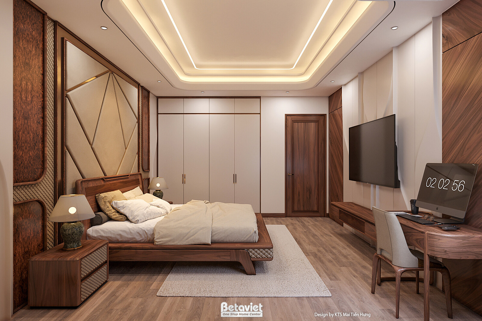 Nội thất phòng ngủ biệt thự hiện đại NT2600172 – góc nhìn 4