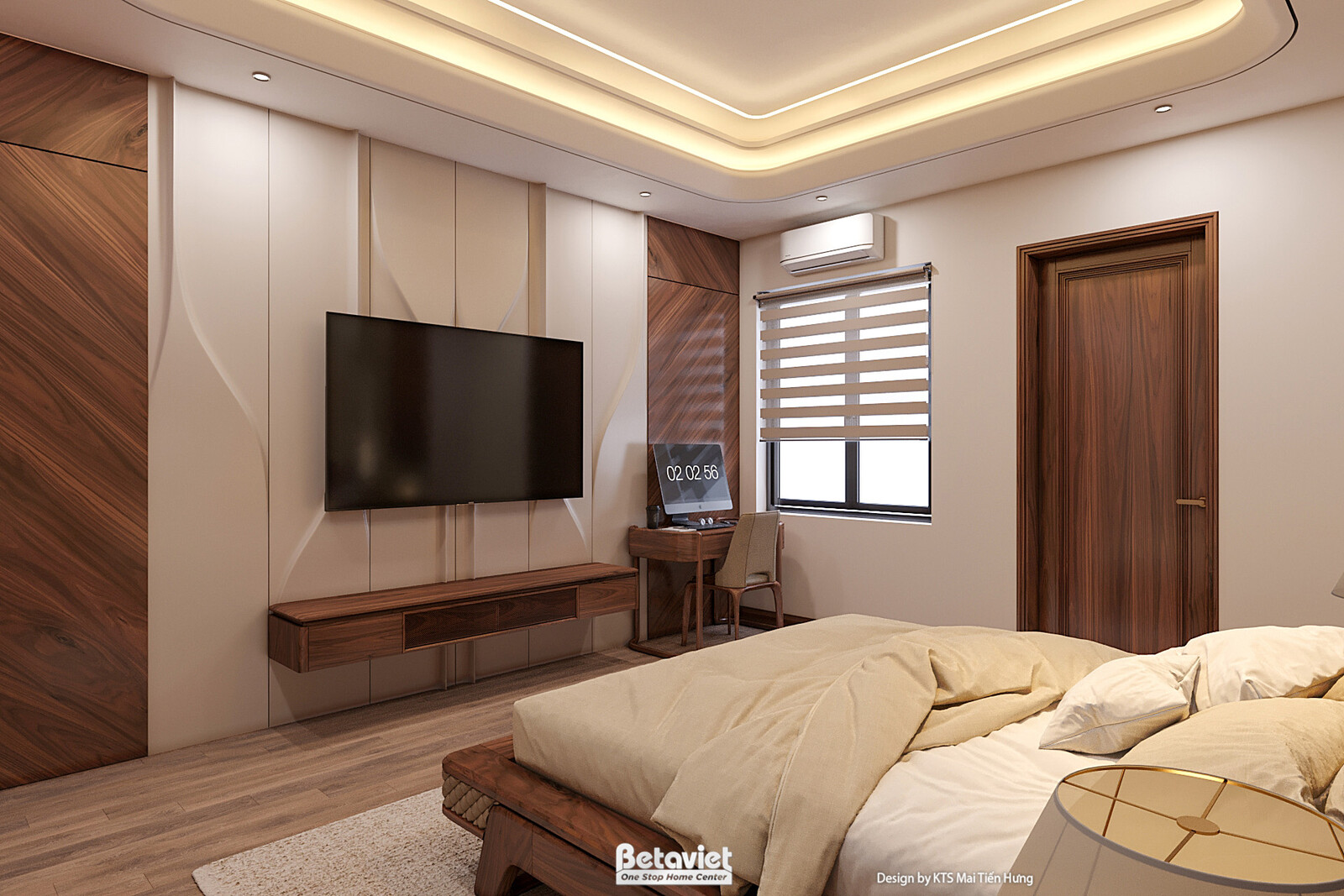 Nội thất phòng ngủ biệt thự hiện đại NT2600172 – góc nhìn 7