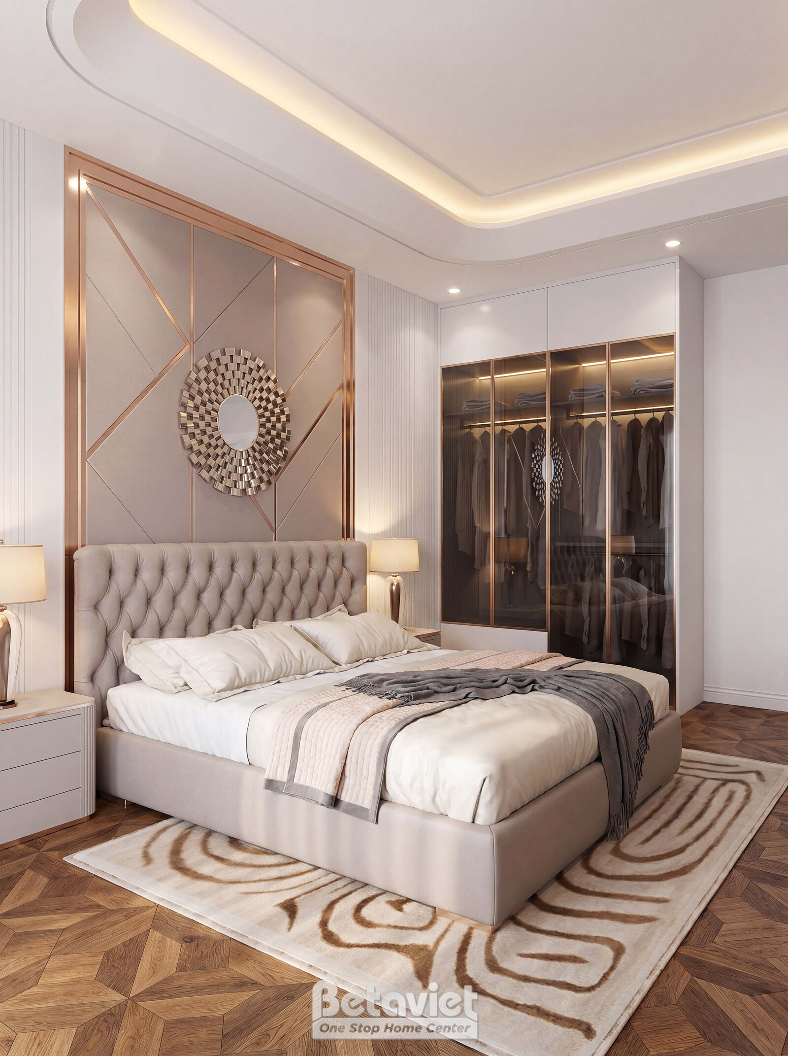 Nội thất phòng ngủ biệt thự hiện đại NT5004162 – góc nhìn 3