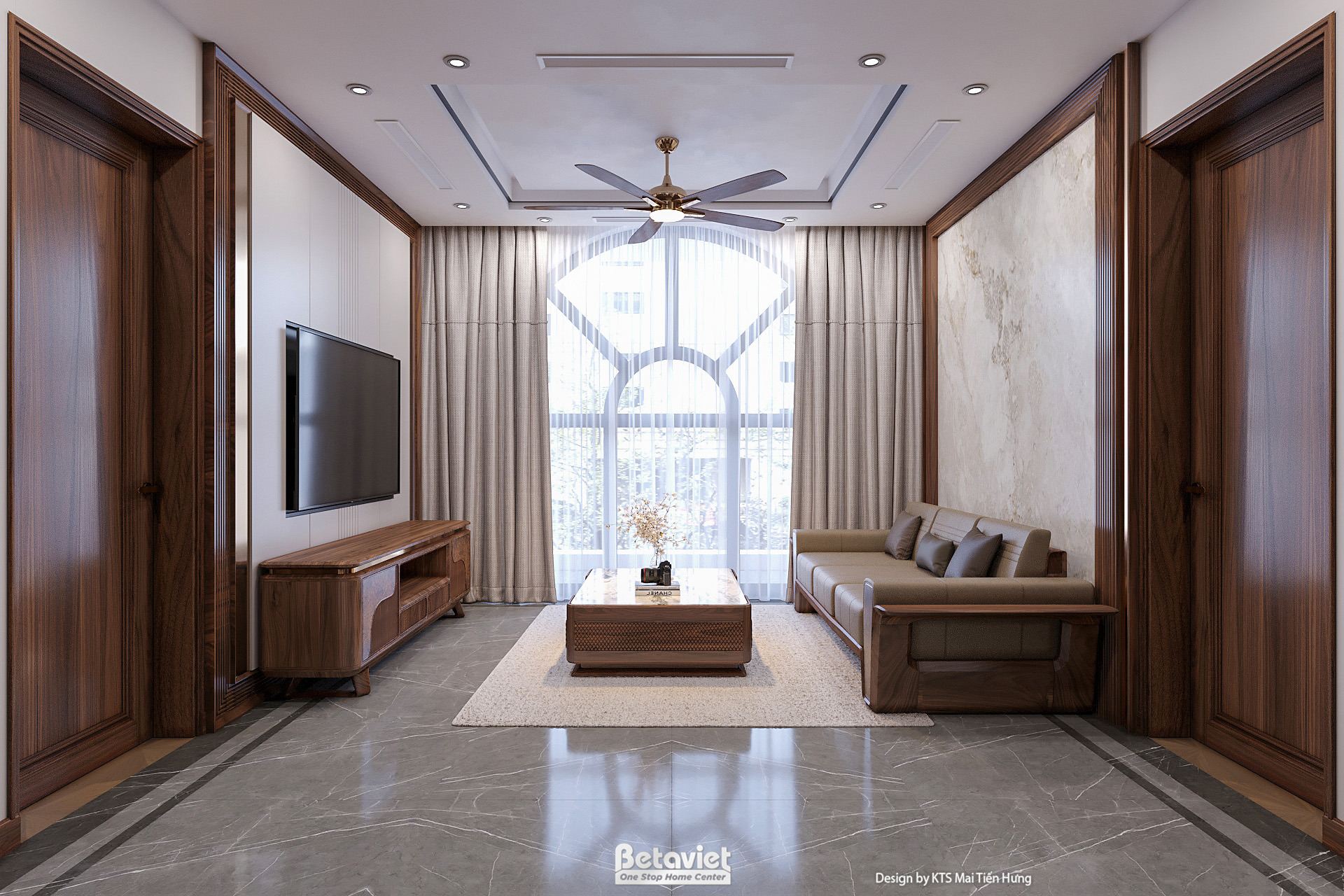 Thiết kế nội thất phòng sinh hoạt chung KĐT Thanh Hà NT2000195