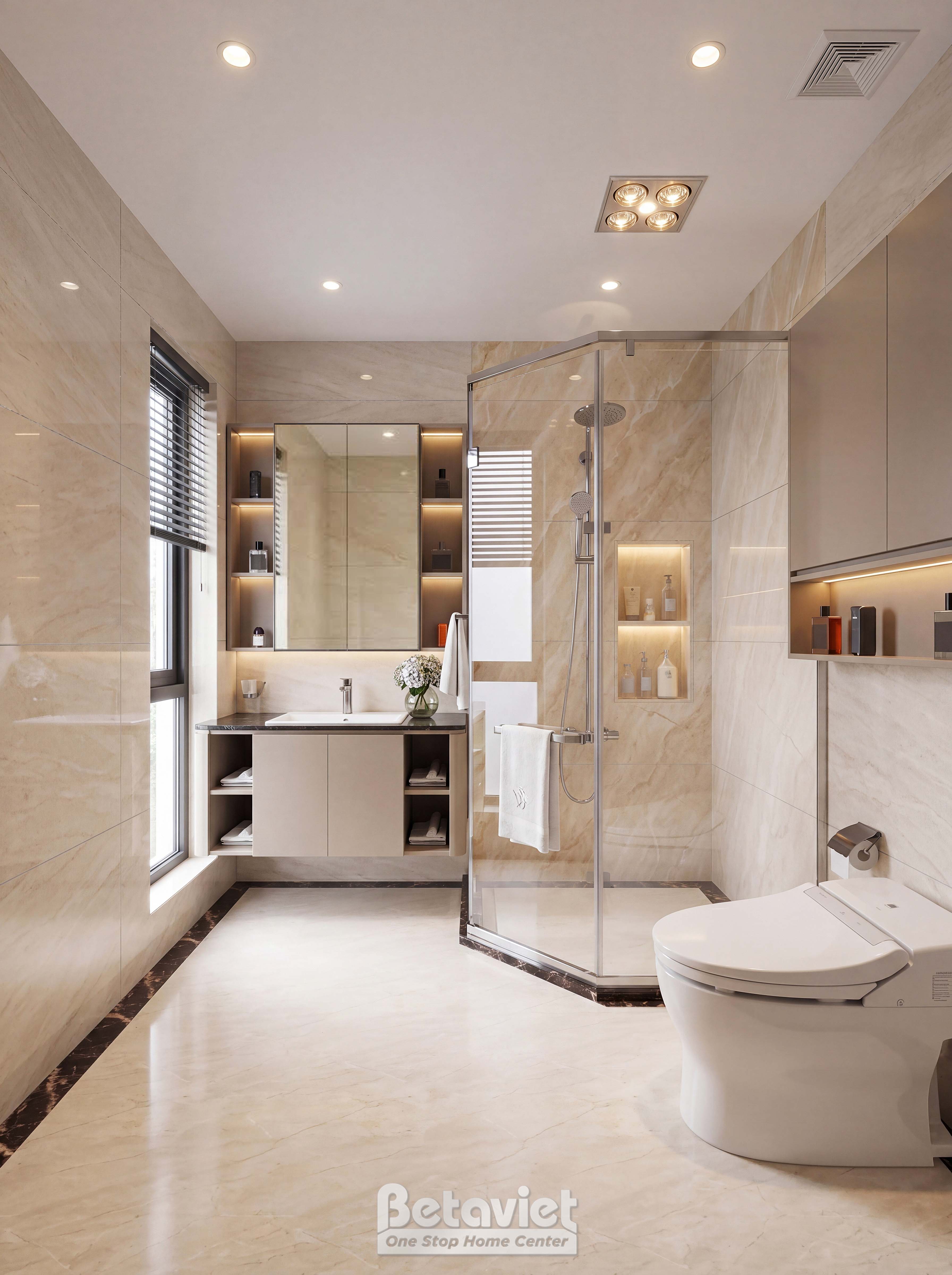 Thiết kế nội thất wc tân cổ điển biệt thự NT5004162